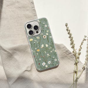 Wildflower Blossom-telefoonhoesje voor iPhone 17Pro, 16E, 15, 14, 13 Samsung S25, S24Fe, S23, A56, A15 Pixel 10Pro XL, 9A, 8A, 8Pro, 7A, 6A