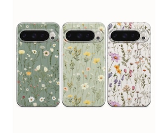 Funda floral para teléfono Google Pixel 10A, 10Pro XL, 9Pro, 9A, 8A, 7Pro, 7A Samsung S26, S25Fe, S23, A57, A17 iPhone 17, 16Pro, 16E, 15