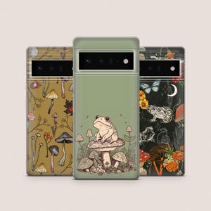 Coque de portable Cottage Core Fungi pour Google Pixel 9A, 9Pro XL, 8A, 8Pro, 7A, 6A Samsung S25, S24Fe, S23Ultra, A56, A15 iPhone 16E, 15Pro, 14