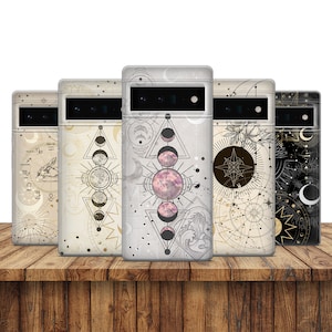 Moon Phone Case Astrology Cover for Google Pixel 9A, 9Pro XL, 8A, 8Pro, 7A, 6A Samsung S25, S24Fe, S23Ultra, A56, A15 iPhone 16E, 15Pro, 14
