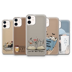 Booklover Zitate Handyhülle für iPhone 16E, 15, 14, 13, 12 Samsung S25, S24Fe, S23Ultra, A56, A15 Pixel 9A, 9Pro XL, 8A, 8Pro, 7A, 6A