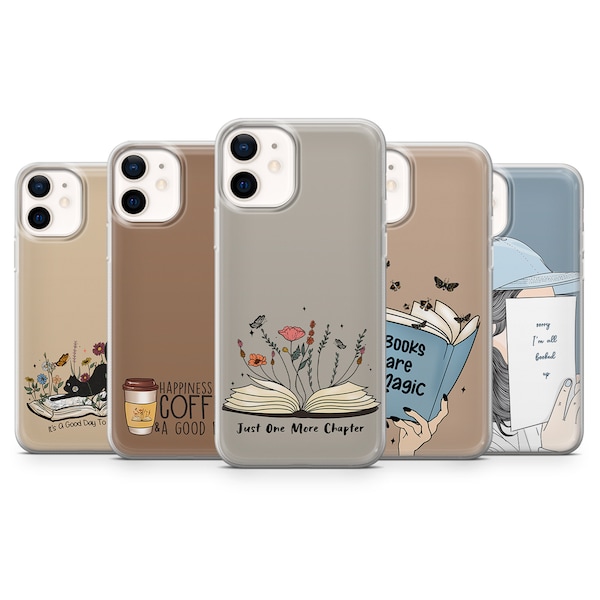 Booklover Quotes Phone Case for iPhone 15, 14, 13, 12, 11, Samsung S24Ultra, S23FE, S22, A15, A54, A25, A14, Pixel 8A, 8Pro, 7A, 7Pro, 6A