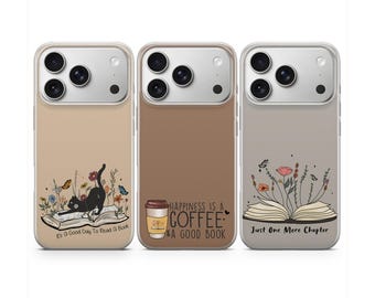 Funda para teléfono con citas de amantes de los libros para iPhone 17Pro, 16E, 15, 14, 13 Samsung S26, S25Fe, S23, A57 Pixel 10A, 10ProXL, 9A, 8A, 8Pro, 7A