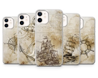 Nautical Sailboat Phone Case for iPhone 15, 14, 13, 12, 11, Samsung S24Ultra, S23FE, S22, A15, A54, A25, A14, Pixel 8A, 8Pro, 7A, 7Pro, 6A