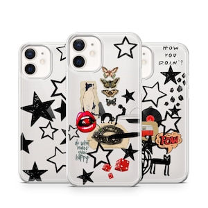 Funda para teléfono con diseño de estrella Y2k y tablero de estado de ánimo para iPhone 16E, 15, 14, 13, 12, Samsung S25, S24Fe, S23Ultra, A56, A15, Pixel 9A, 9Pro XL, 8A, 8Pro, 7A, 6A