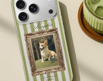 Funda personalizada con retrato de mascota para iPhone 17Pro, 16E, 15, 14, 13, Samsung S25, S24Fe, S23, A56, A15, Pixel 10Pro XL, 9A, 8A, 8Pro, 7A, 6A