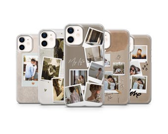 Funda para teléfono con collage de fotos para iPhone 17Pro, 16E, 15, 14, 13 Samsung S25, S24Fe, S23, A56, A15 Pixel 10Pro XL, 9A, 8A, 8Pro, 7A, 6A