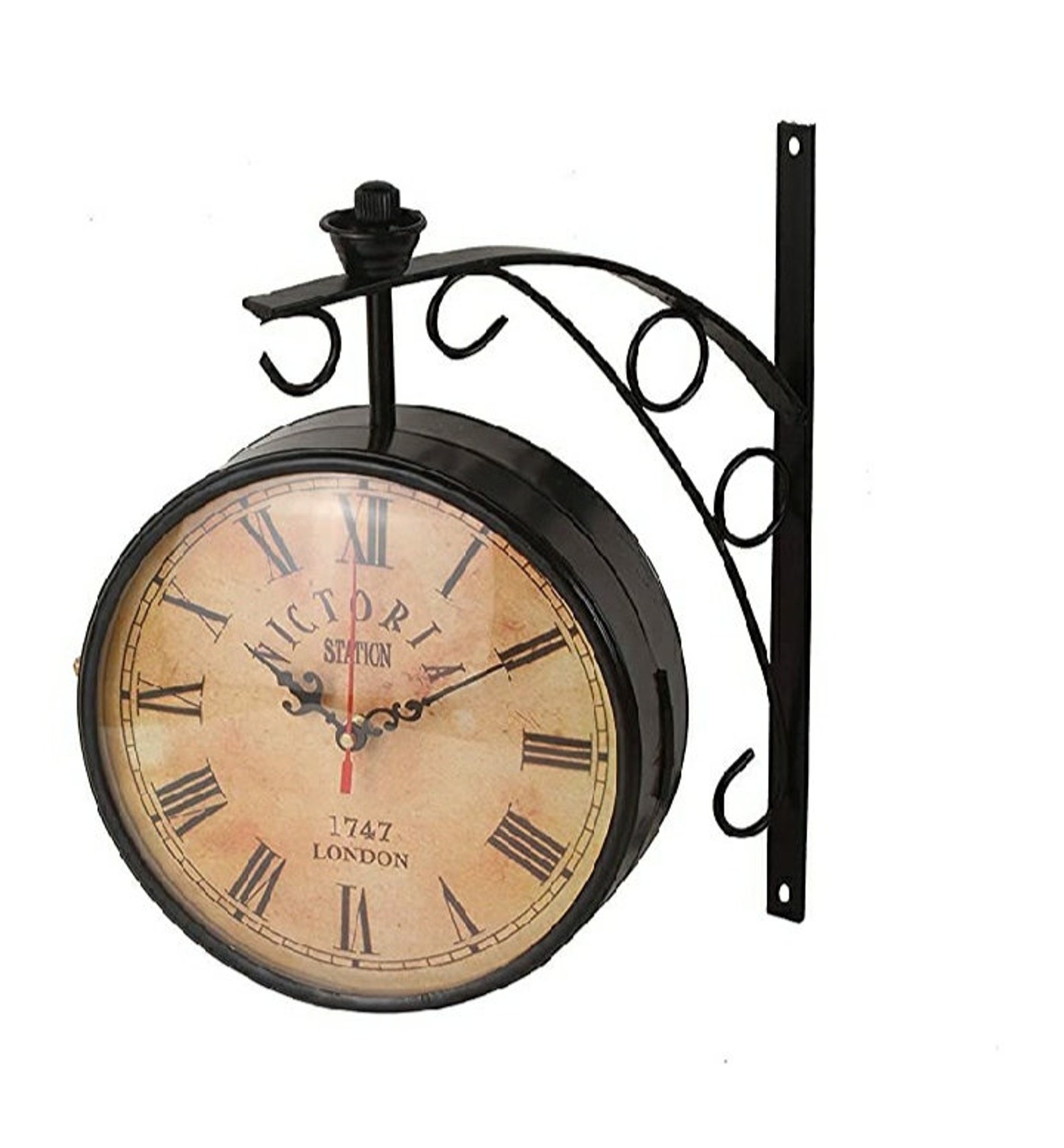 10 Inch Station Clock Victorian Doubleside Station Clock Wall Etsy