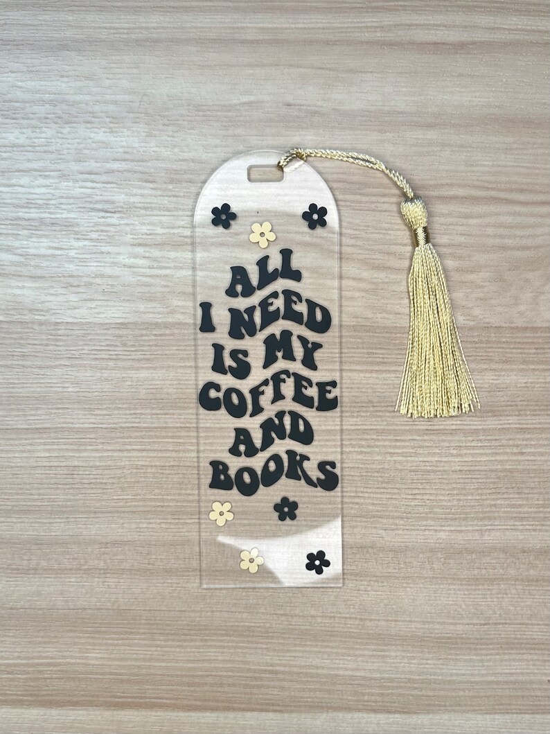 Acrylic Bookmark, Trendy Bookmark, Book Lover, Reading Gift, Bookmark ...