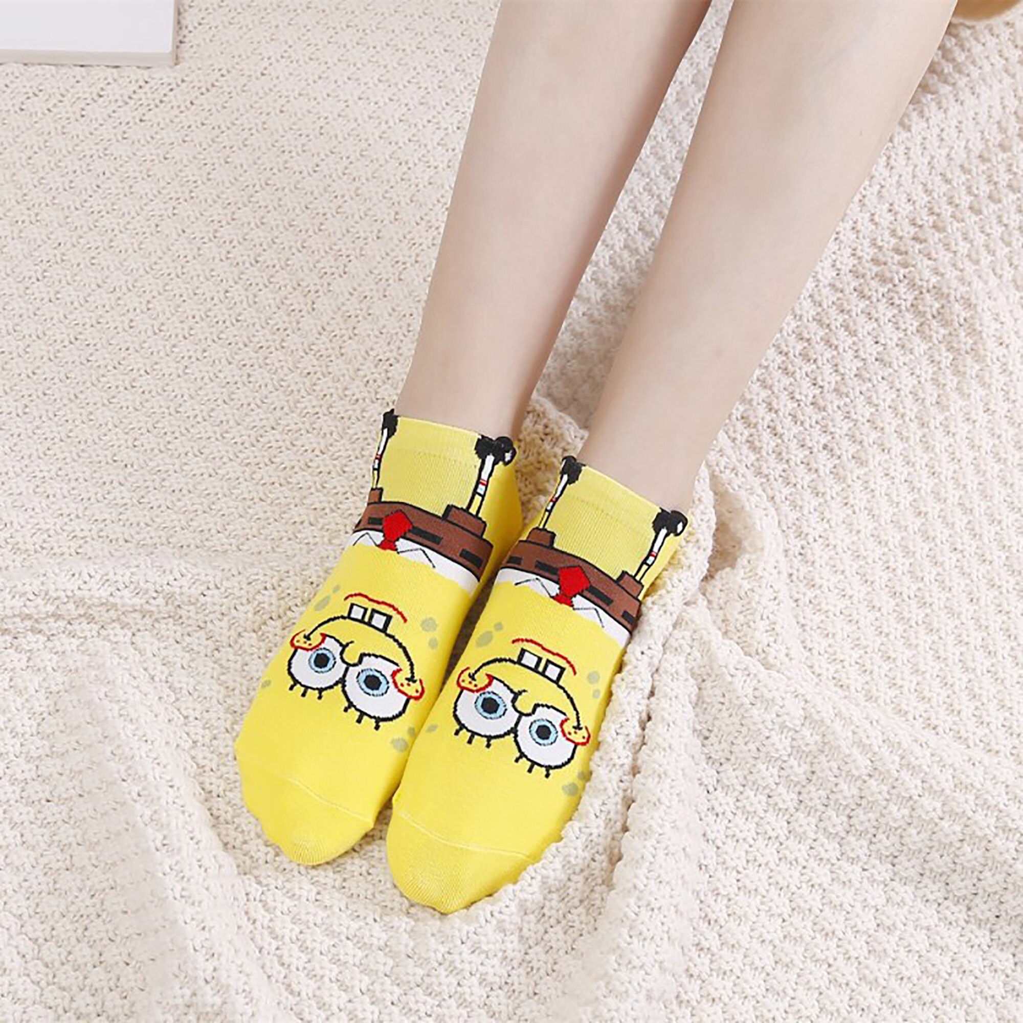 SpongeBob Series Socks Light Weight Ankle Socks SpongeBob Etsy