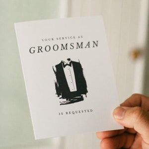 Personalized Groomsmen Proposal Card Best Man Proposal 4.25x5.5 Cards w/ Envelope for Will You Be My Groomsman Proposal or Best Man Proposal