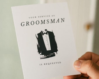 Personalized Groomsmen Proposal Card Best Man Proposal 4.25x5.5 Cards w/ Envelope for Will You Be My Groomsman Proposal or Best Man Proposal