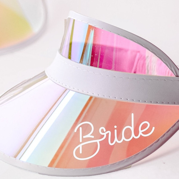 Personalized Bride Visor Bachelorette Visors Bachelorette Party Sun Visors Beach Bachelorette Gifts Pool Party Bachelorette Party Favors