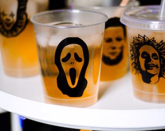 Spooky Halloween Party Cups | Horror Movie Halloween Party Favors | Halloween Drinking Cup | Halloween Decor | One Cup