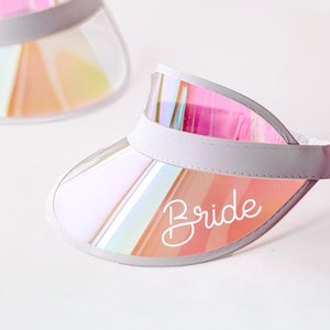 Personalized Bride Visor Bachelorette Visors Bachelorette Party Sun Visors Beach Bachelorette Gifts Pool Party Bachelorette Party Favors image 3