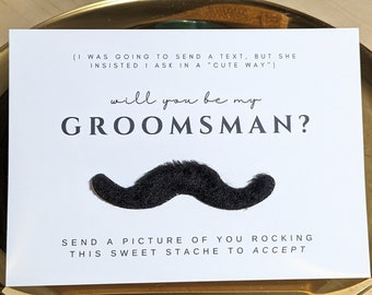 Funny Groomsmen Proposal Card Groomsman Best Man Proposal Idea - Fun Will You Be My Groomsman Will You Be My Best Man Proposal Cards 5x7