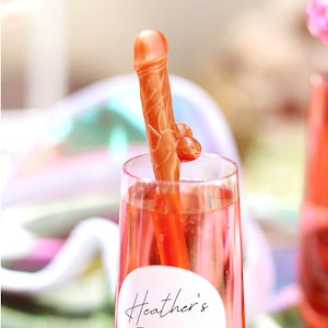 Rose Gold Penis Straws Party Supplies Bachelorette Party Favor Bachelorette Party Decorations Bridal Wedding Shower Drinking Game Bach Bash
