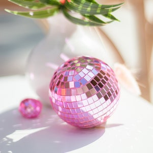 Mirror Disco Ball for Disco Ball Decor Silver/Pink/Purple/Black | 2&quot;, 3&quot;, 6&quot;, 8&quot; |  Party Decor Last Disco Bachelorette Party Decorations