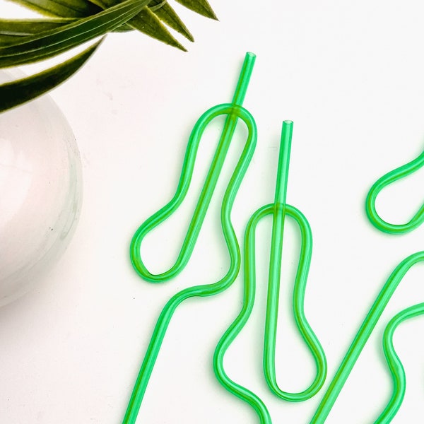 Green Bachelorette Party Straws - Bach Party Penis Straws Crazy Swirly Straws Bachelorette Party Favors Penis Theme Last Penis Forever