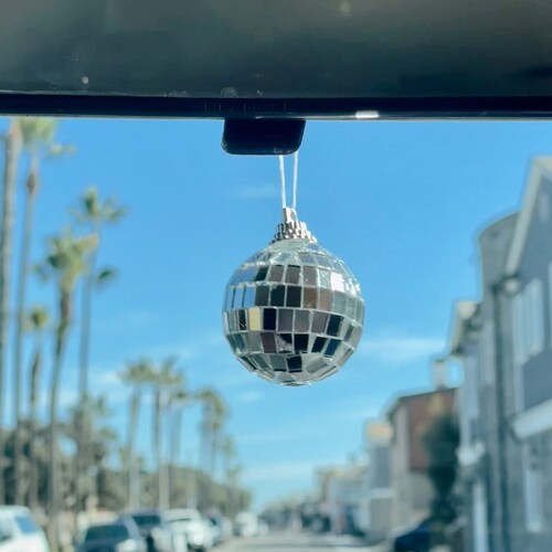 Disco Ball Car Accessory L Rear View Mirror Car Disco Ball Etsy