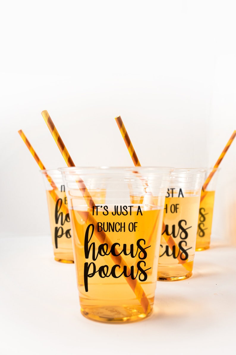 Personalized Party Cup W/ Hocuspocus Cups Halloween Theme Etsy