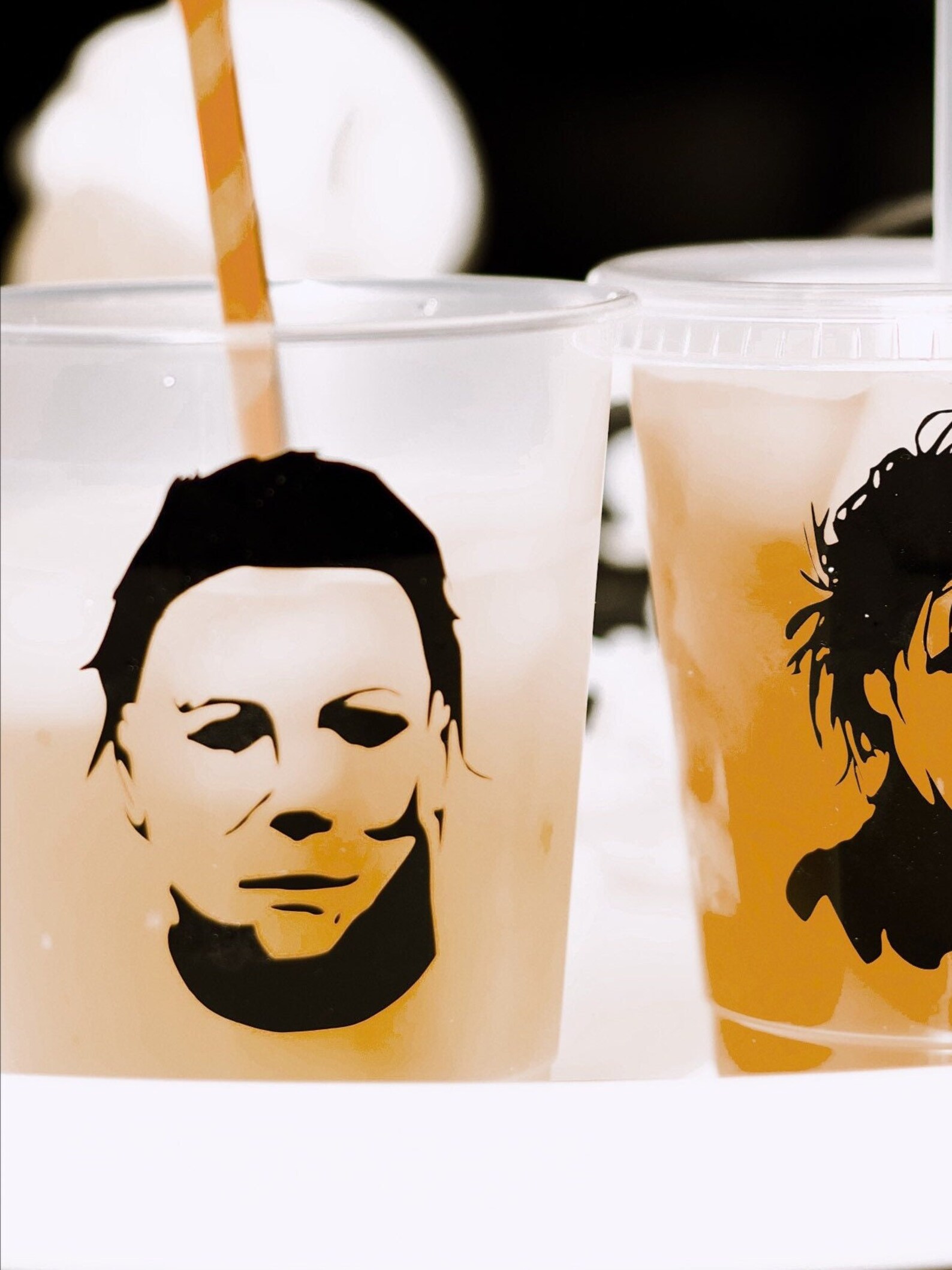 Personalized Clear Halloween Party Cups Halloween Horror Etsy