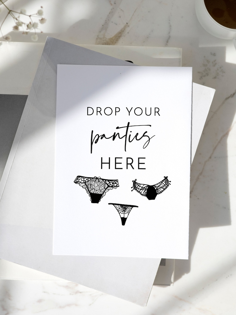 Printable Funny Bachelorette Games Panty Game Engagement Party and Bridal Shower Games Bachelorette Party Cards Instant Download image 2
