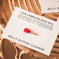 Red Belly Button Lint Brush Gag Gift Stocking Stuffer | Belly Button Cleaner Funny Gift for Christmas Stockings Novelty Gifts