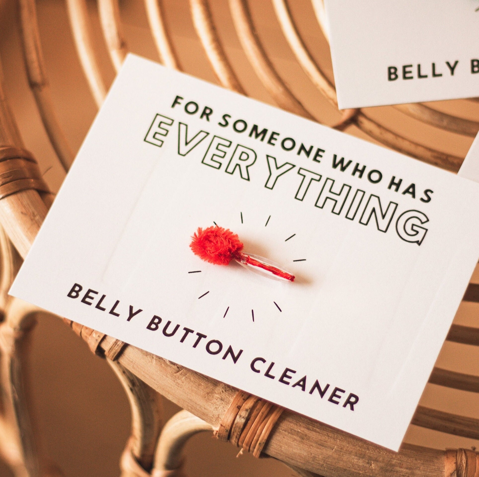 Red Belly Button Lint Brush Gag Gift Stocking Stuffer | Belly Button Cleaner Funny Gift for Christmas Stockings Novelty Gifts