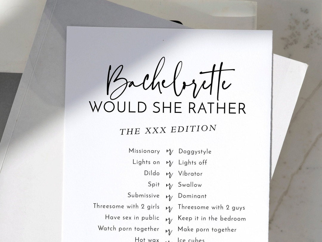 Minimalist Bachelorette Party Games Naughty Bridal Shower Games Prints