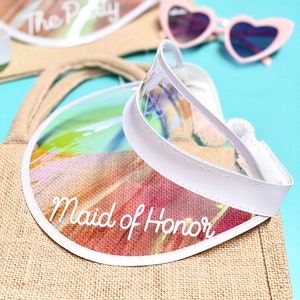 Personalized Maid of Honor Gift Bachelorette Visors Bachelorette Party Visors Beach Bachelorette Gifts Pool Party Bachelorette Party Favors