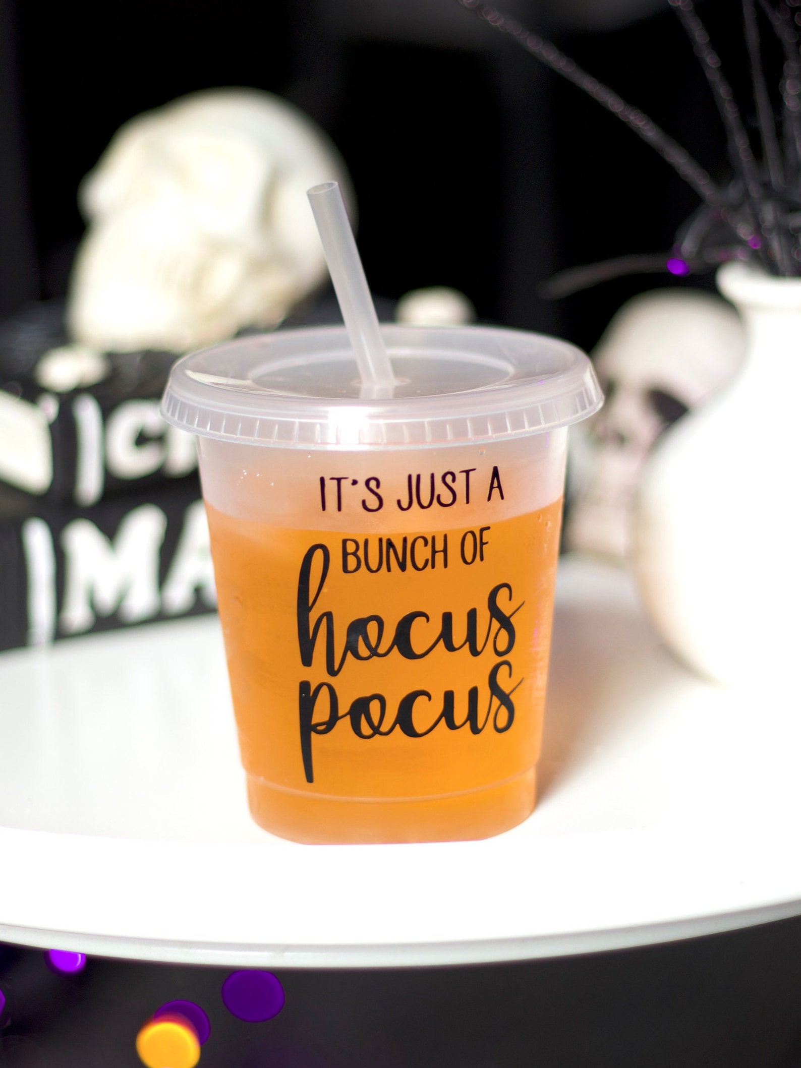 Personalized Party Cup W/ Hocuspocus Cups Halloween Theme Etsy