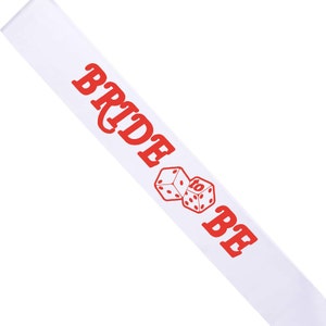 Bachelorette Party Sash Bride to Be Sash Bachelorette Party Sash for Vegas Theme Bride To Be Sash