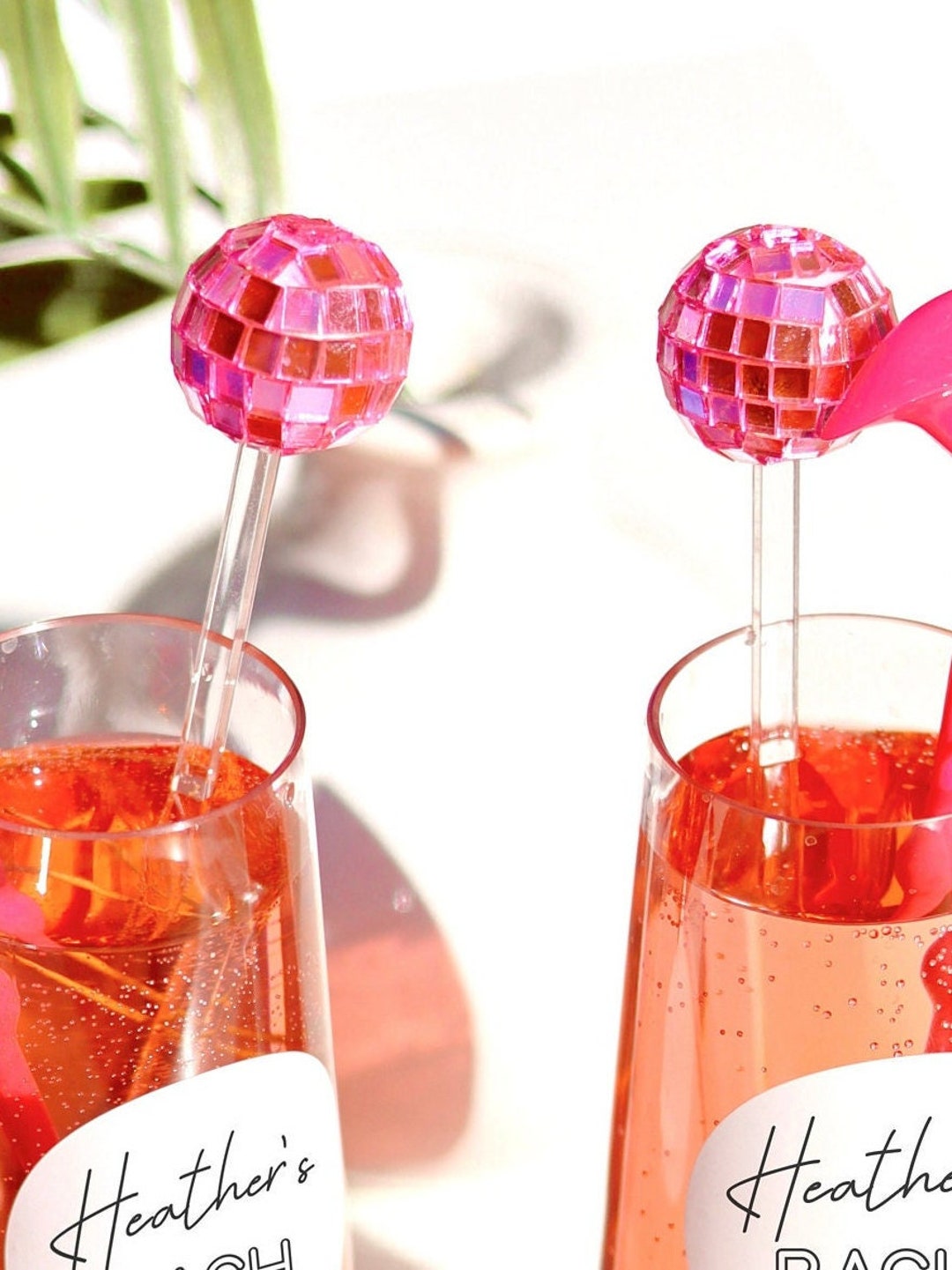 Cocktail Stirrer Round Top Swizzle Sticks Muticolored Disco Ball Drink  Mixing Stirrers for 1970s Disco Party Home Bar Shop Use