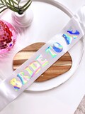 Bachelorette Party Disco Themed Sash Bride to Be Sash Bachelorette Party Sash for Disco Ball Disco Theme Last Disco Space Cowgirl Sash