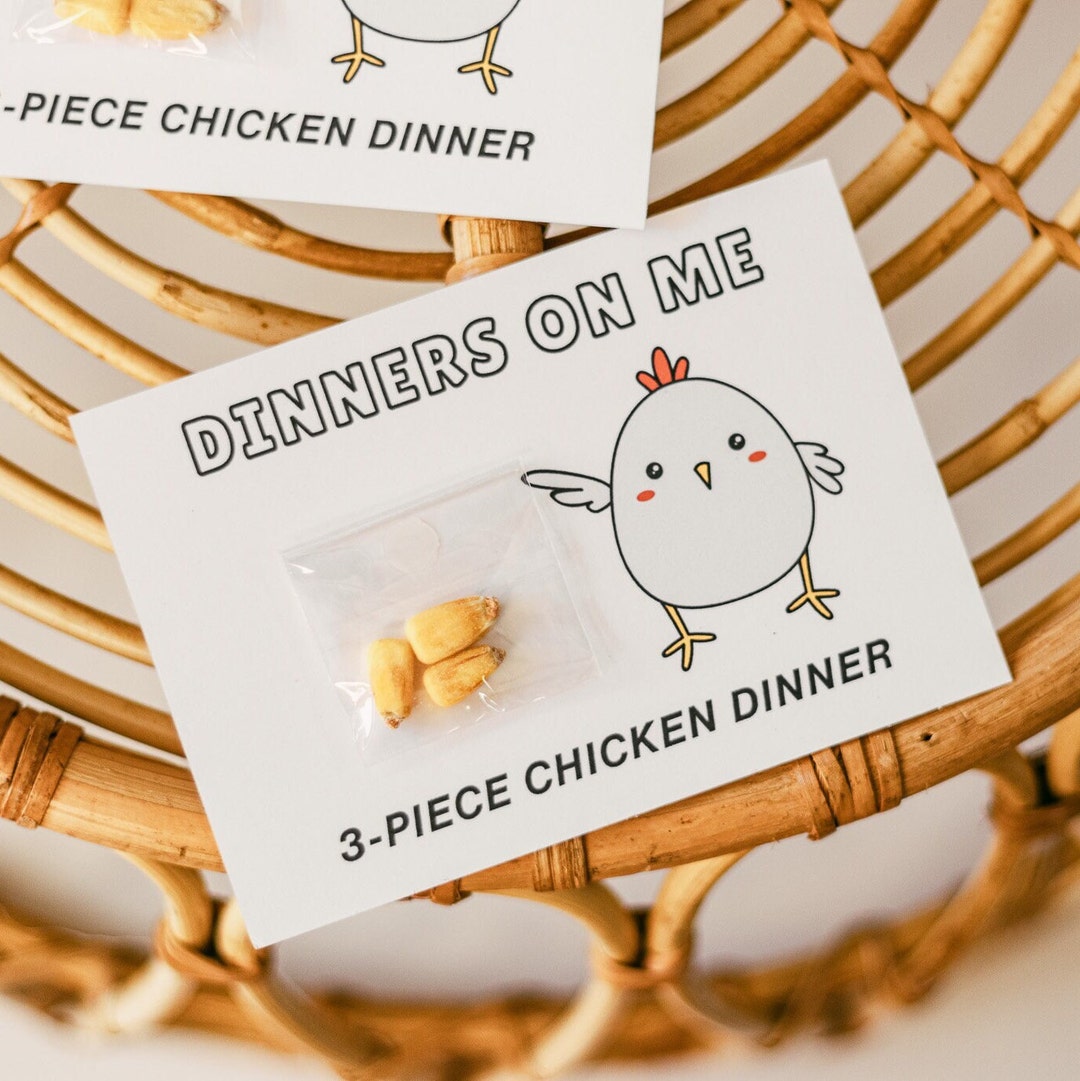 Dinners on Me 3-piece Chicken Dinner Gag Gift Stocking Stuffer ...