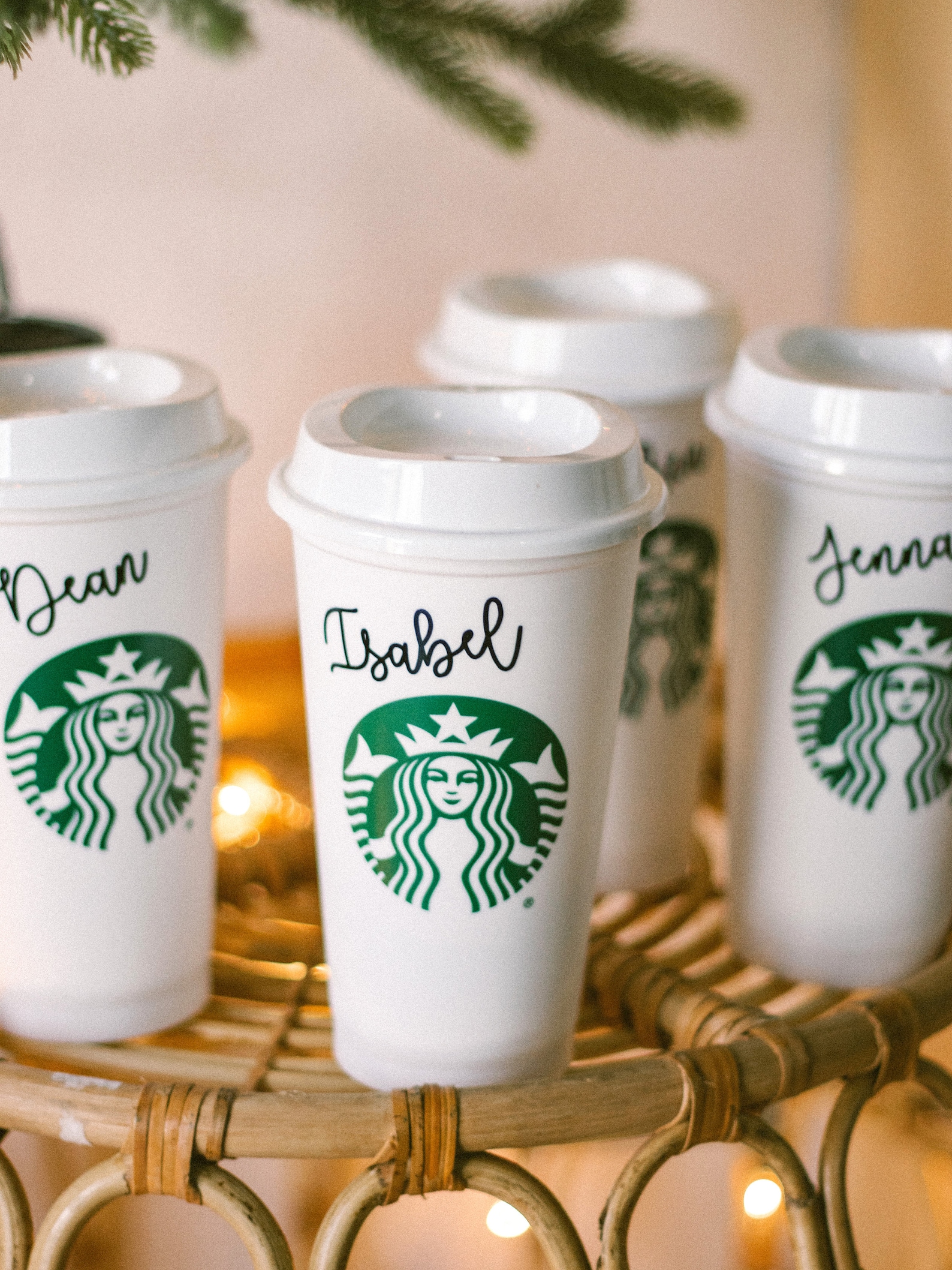 BPA Free Plastic Starbucks Cup Personalized Hot Cups with Name