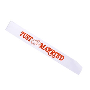Just Married Vegas Wedding Elopement Fun Party Sash Bride to Be Sash Bachelorette Party Sash for Vegas Theme Bride To Be Sash