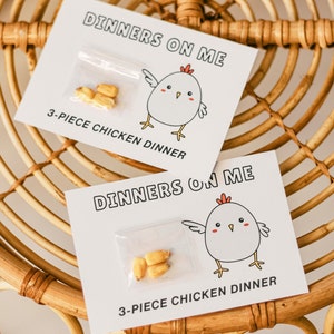 Dinners on Me 3-piece Chicken Dinner Gag Gift Stocking Stuffer ...