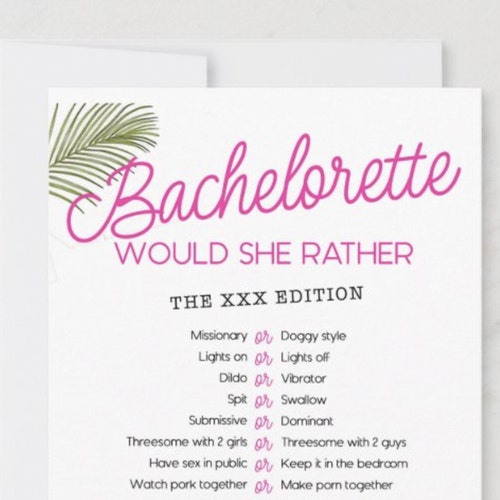 Minimalist Bachelorette Party Games Naughty Bridal Shower - Etsy