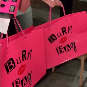 Hot Pink Gift Bags with Personalized Name Girls Bachelorette Party Favors Tote Bag with Custom Name for Bridesmaid image 2