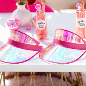 Personalized Bride Visor Bachelorette Visors Bachelorette Party Sun Visors Beach Bachelorette Gifts Pool Party Bachelorette Party Favors image 2