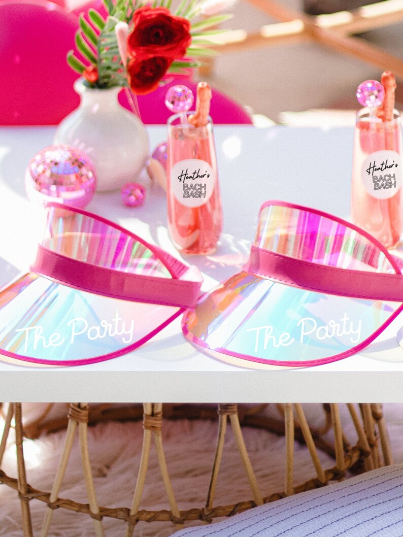 Personalized Bride Visor Bachelorette Visors Bachelorette Party Sun Visors Beach Bachelorette Gifts Pool Party Bachelorette Party Favors image 2