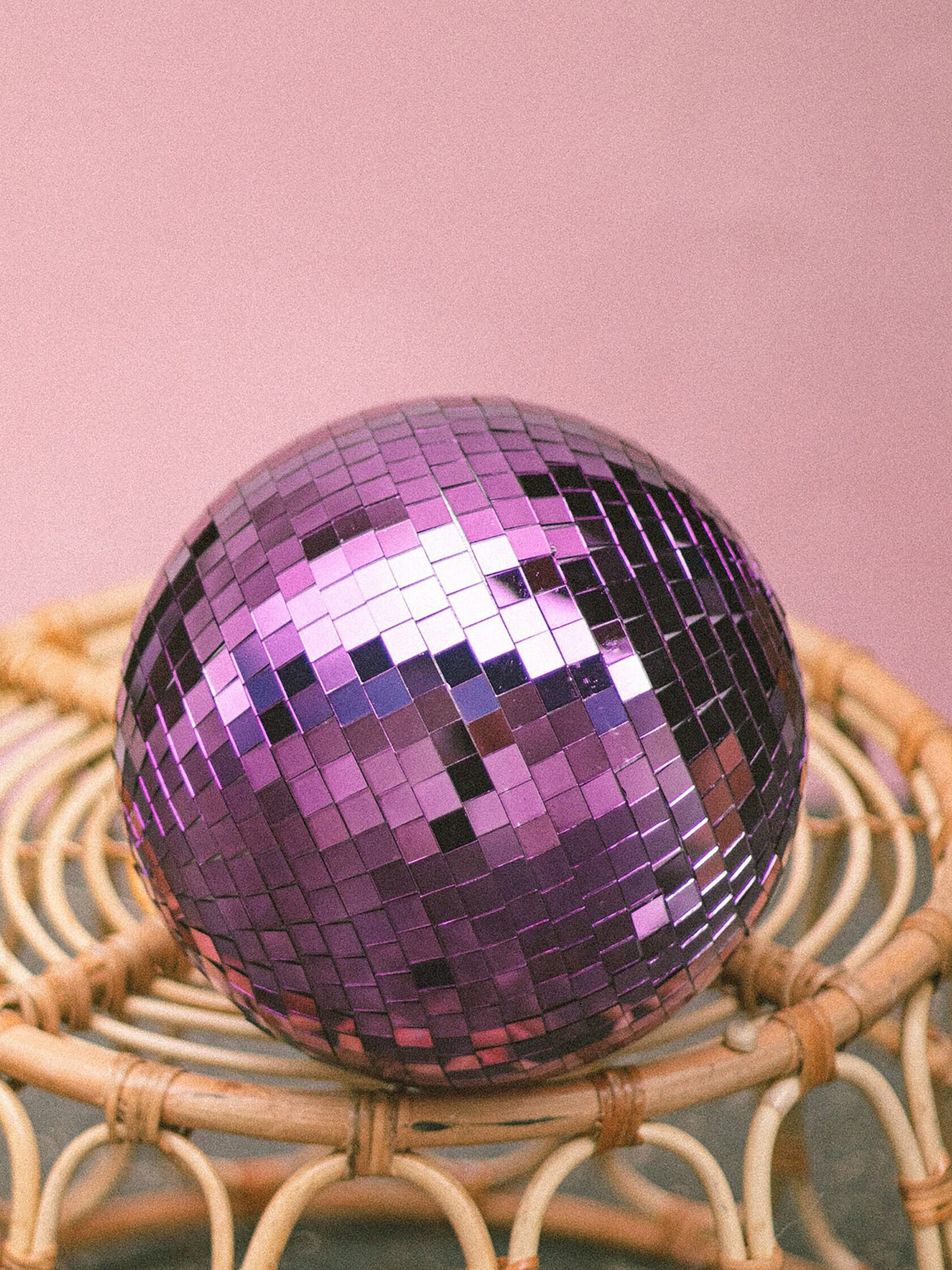 TheLAShop Purple Disco Ball Handmade Purple Mirror Disco Ball main image 1