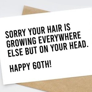 Carte d’anniversaire drôle pour lui - Cadeau du 60e anniversaire pour lui - Carte drôle du 60e anniversaire - Cadeau pour lui - Carte joyeux 60e anniversaire