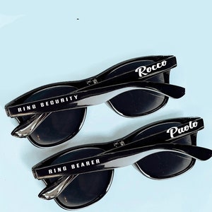Personalized Sunglasses Ring Bearer Small Toddler Young Boys Sunglasses Ring Bearer Proposal Gift Party Favor Ring Bearer Proposal Gifts