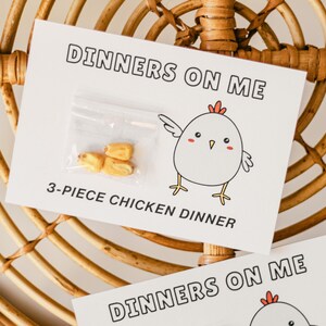 Dinners on Me 3-piece Chicken Dinner Gag Gift Stocking Stuffer ...