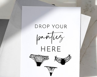 Printed Funny Bachelorette Games - Panty Game - Engagement Party and Bridal Shower Games - Bachelorette Party Cards - Hard Copy - 1 Card