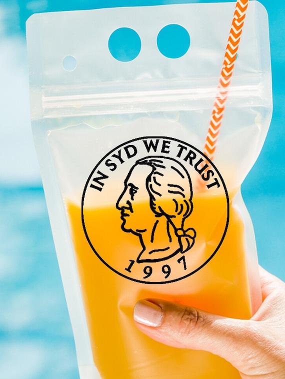 25th Quarter Birthday Theme 25th Birthday Party Drink Pouches