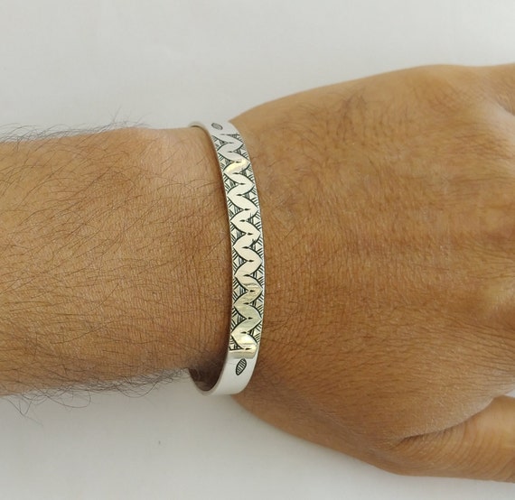 Tuareg Bracelet Moroccan Silver Cuff Bangle Handm… - image 1